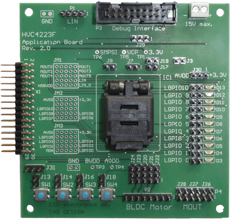 HVC 4223F Application Board
